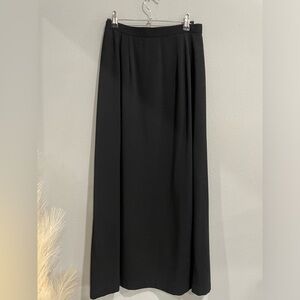 Vintage 90's Banana Republic Black 100% Wool Maxi Skirt (4)